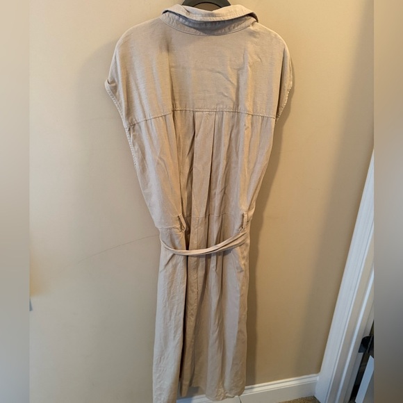 Wonderly dress Button Front Midi Shirtdress khaki neutral size 3X - Picture 5 of 6